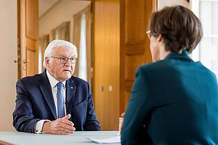 Thomas Kierok/ZDF/dpa | Bundespräsident Frank-Walter Steinmeier macht sich für eine Wehrpflicht in Deutschland stark.