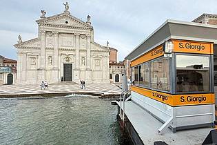 Christoph Sator/dpa | Die Kirche auf der Laguneninsel San Giorgio.