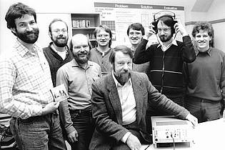 Kurt Fuchs/Fraunhofer IIS/dpa | Das MP3-Team aus Erlangen (1987). 
