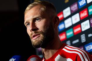 Sven Hoppe/dpa | «Ein großartiger Spieler»: Bayern-Profi Konrad Laimer über Nick Woltemade.