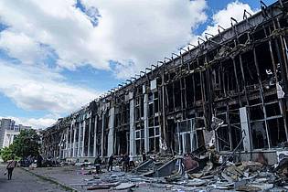 Evgeniy Maloletka/AP/dpa | Auch Kiew wurde zuletzt angegriffen. (Archivbild)