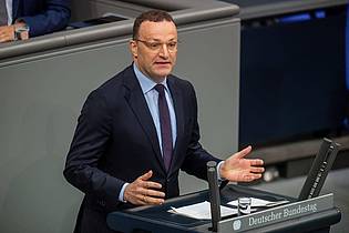 Michael Kappeler/dpa | Jens Spahn, CDU/CSU Fraktionsvorsitzender im Bundestag