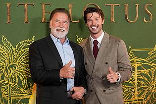 Chris Pizzello/Invision via AP/dpa | Arnold Schwarzeneggers Sohn Patrick hat eine wichtige Rolle in der dritten Staffel von «White Lotus», ging aber bei den Nominierungen leer aus. (Archivbild)