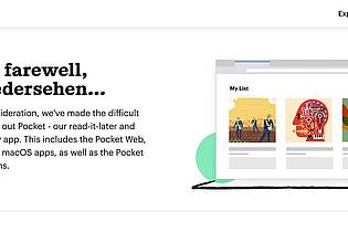 getpocket.com/dpa-tmn | Seit dem 8. Juli ist Schluss: Leseratten, die sich mit Pocket «Vorräte» auf die Seite geschaufelt hatten, müssen sich umorientieren.