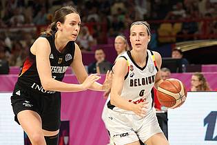 Virginie Lefour/Belga/dpa | Auch  Emily Bessoir konnte das Viertelfinal-Aus nicht verhindern.