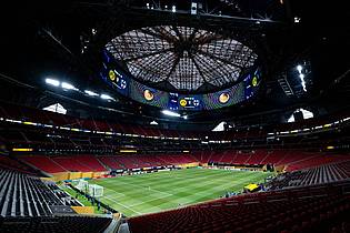 Sven Hoppe/dpa | Der schönste WM-Ort, das klimatisierte Hallenstadion in Atlanta. Hier findet 2026 unter anderem ein Halbfinale statt.