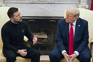 Mystyslav Chernov/AP/dpa | Selenskyj dankt Trump. (Archivbild)
