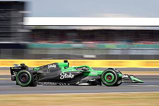 Darko Bandic/AP/dpa | Nico Hülkenberg fuhr in Silverstone vom vorletzten Startplatz noch auf Rang drei.