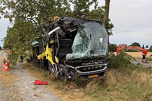 Benjamim Müller/TNN/dpa | Nach ersten Erkenntnissen hatte der Busfahrer gesundheitliche Probleme. 